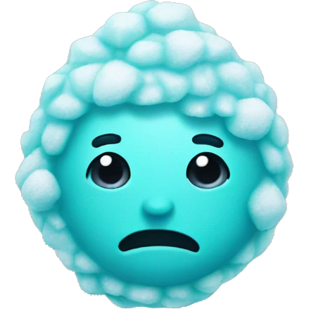freezing blue mint emoji