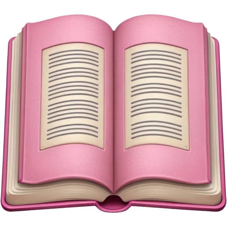 Make an open book, with white pages, but a pink cover.
 emoji