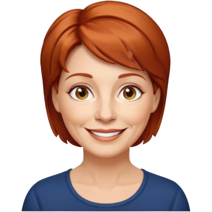 femme 60 ans cheveux courts et blond vénitien emoji