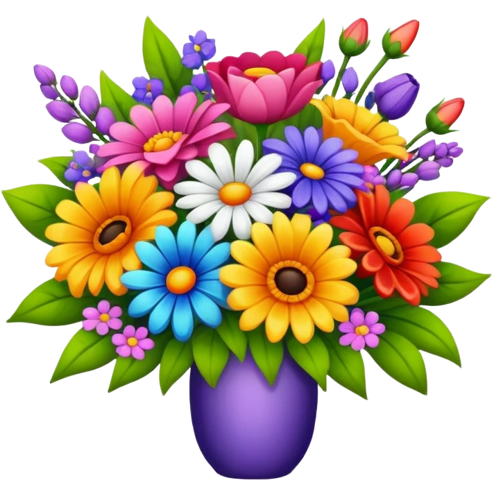 colorful bouquet of flowers emoji