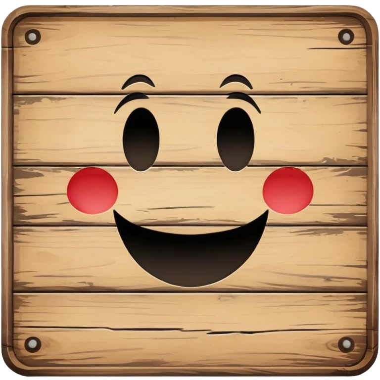 simple wooden sign emoji