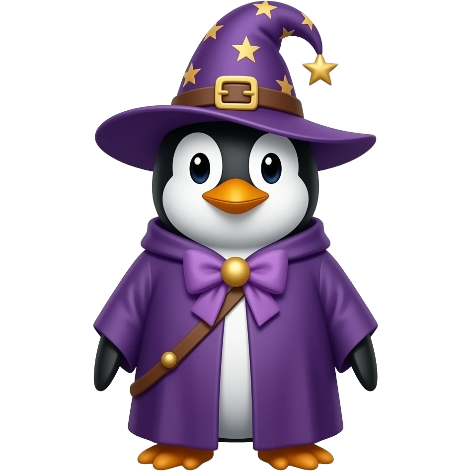 Penguin Wizard emoji