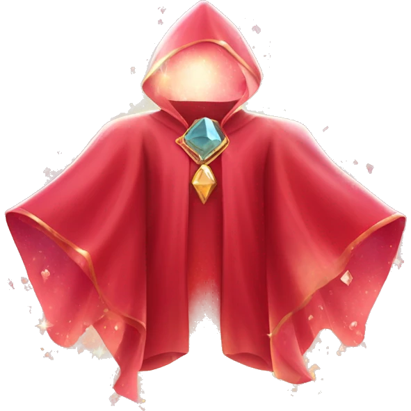 empty red crystal magical robes covered with gemstones emoji