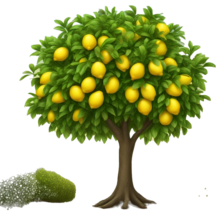 Beautiful lemon tree emoji