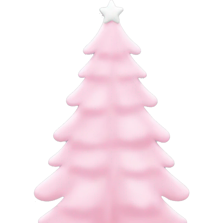 pastel pink christmas tree emoji