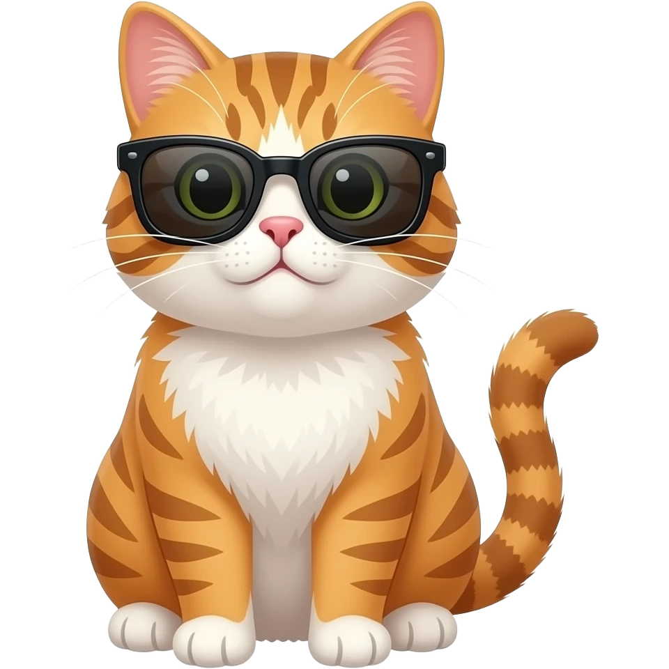 Cat wearing sunglasses emoji