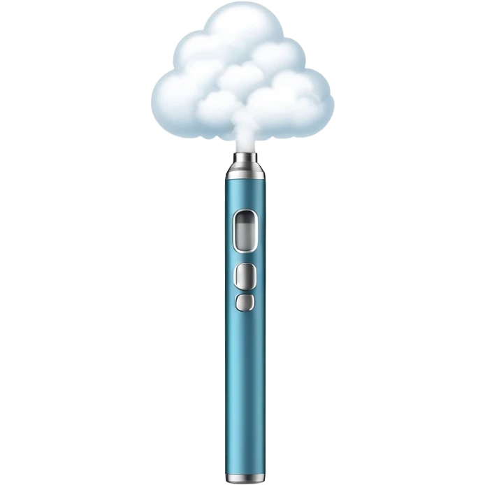 modern vape pen with vapor cloud emoji