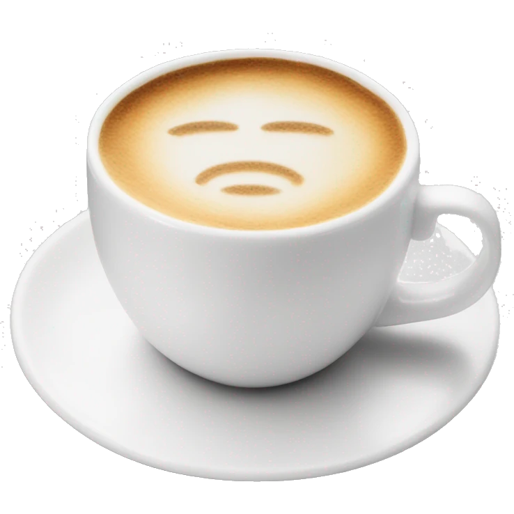 Cappuccino in Chanel white cup  emoji