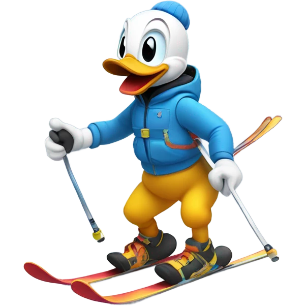 Donald on skis emoji