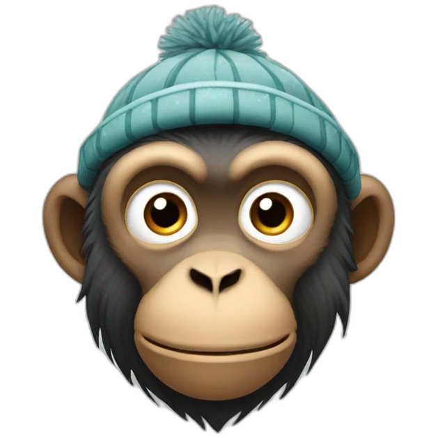 Monkey winter emoji