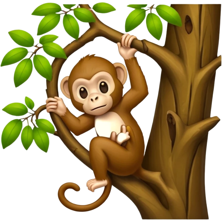 monkey climbing a tree emoji