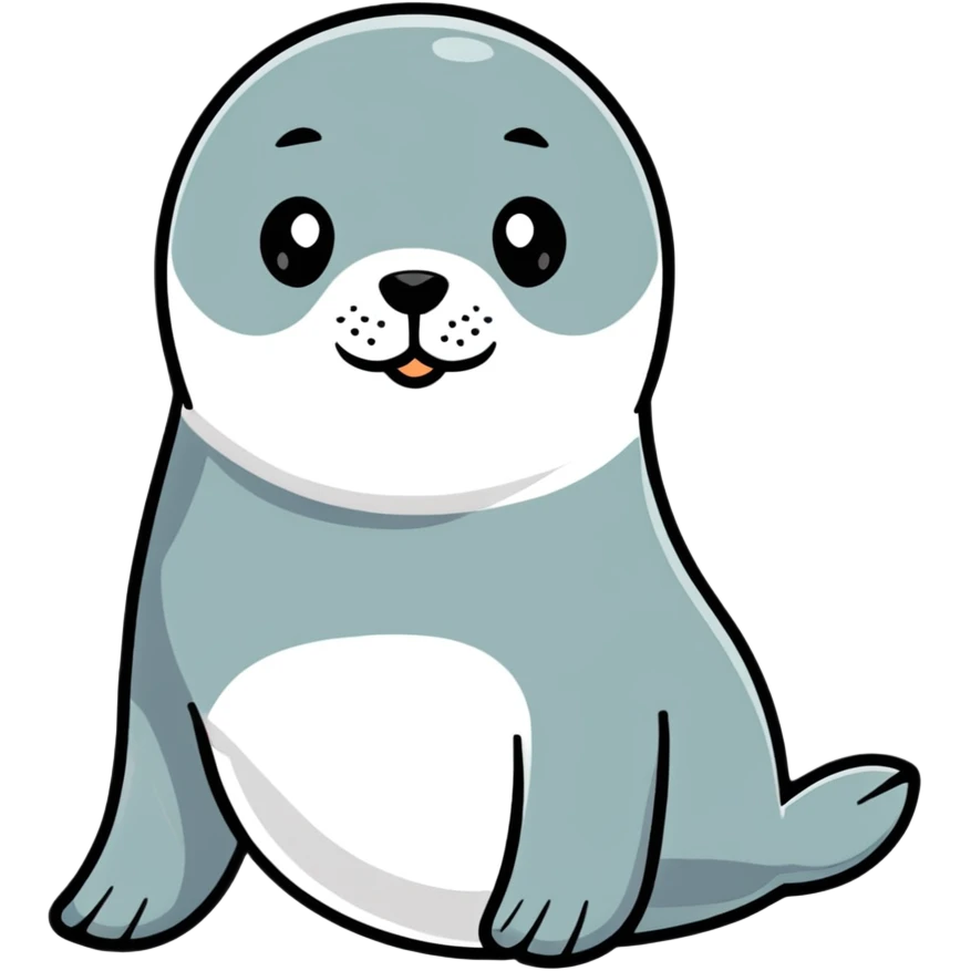 cute cartoon seal emoji