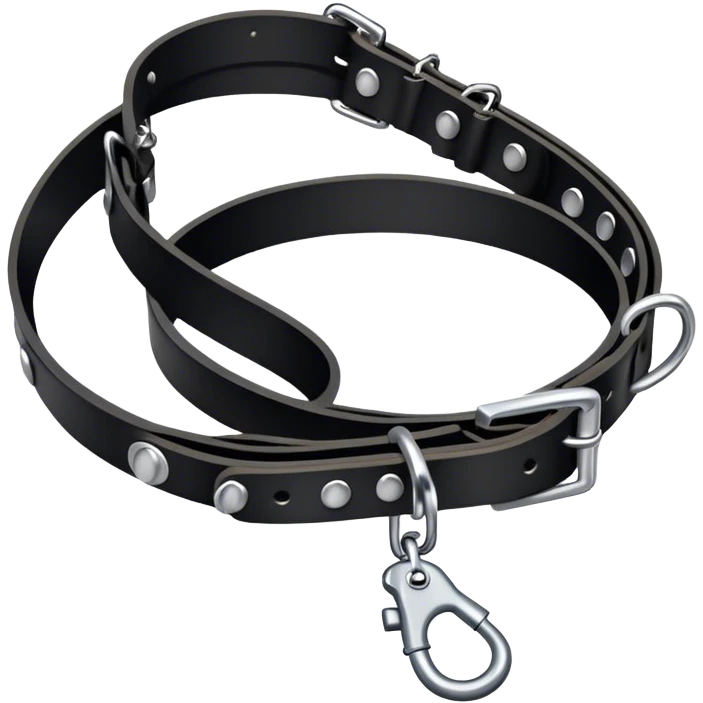 Black collar with leash emoji