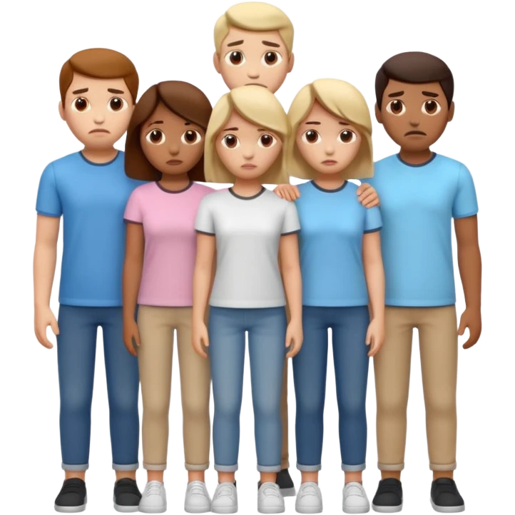 disapointment people, 3D emoji