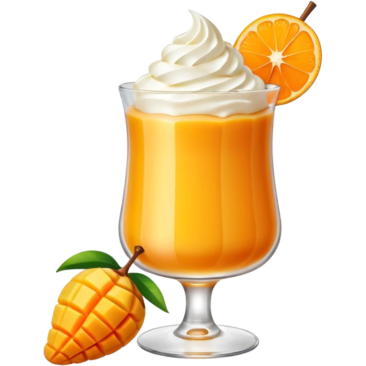 mango pudding in fancy glass emoji