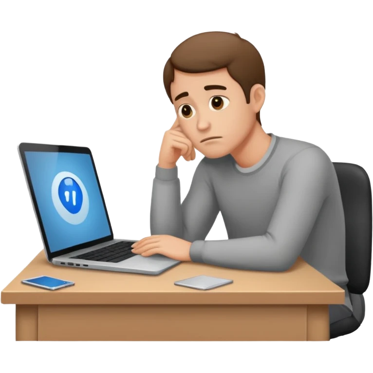 Create a 5 Emojis of my day and write a sentence about it... I am A Man...and i am techie and being tired and sleepy with a Laptop in front... emoji