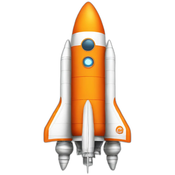 Orange Space Rocket    emoji