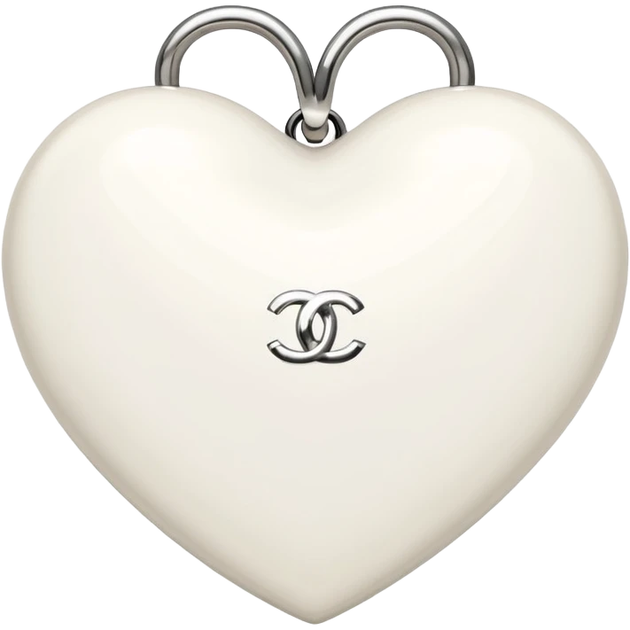 Chanel white heart emoji