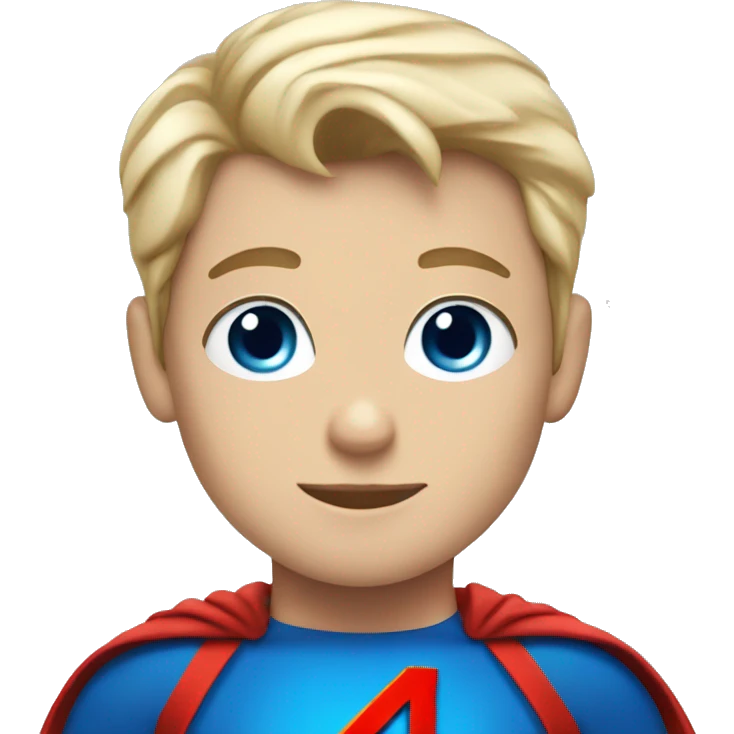 superman blonde boy with blue eyes emoji