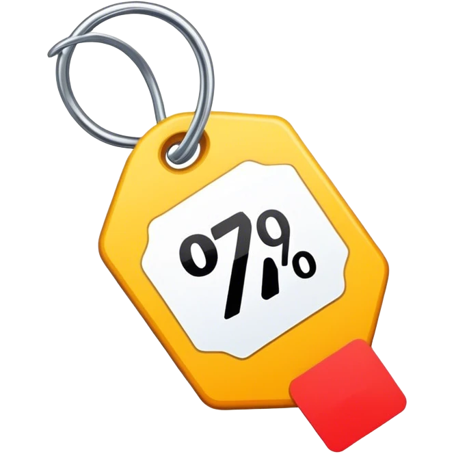 discount tag with percentage emoji