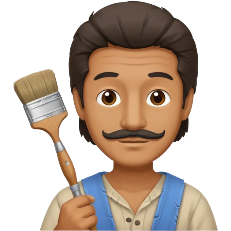 Ancient  man  with paint brush  emoji