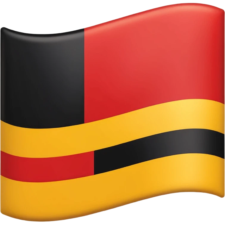 Bandera con colores, rojo, amarillo y negro, paresida a la de alemania emoji