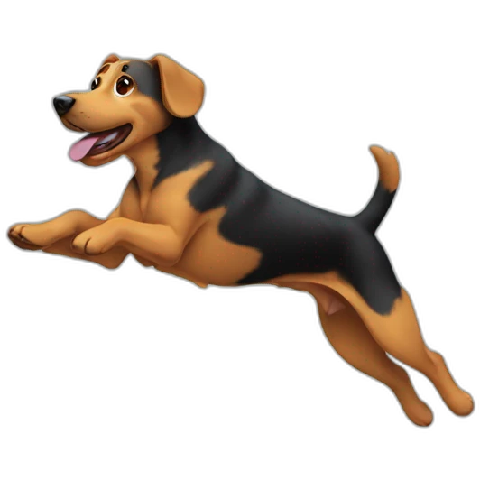 Dog jump emoji