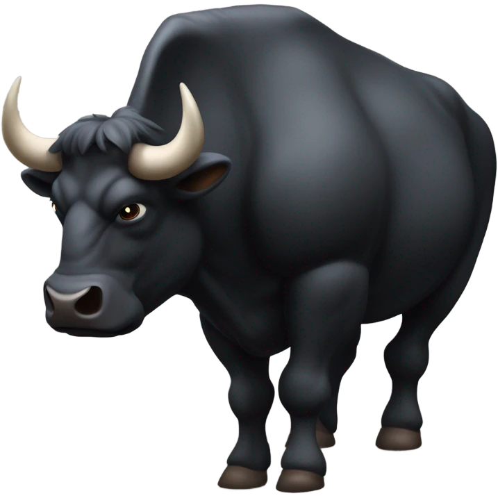 Gros taureau noir  emoji