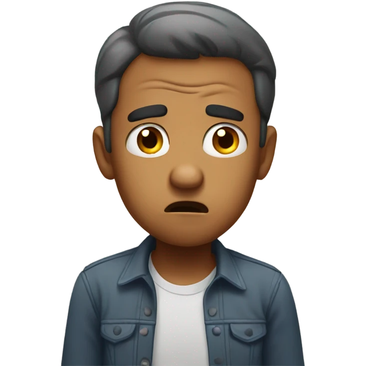 Scared concern emoji