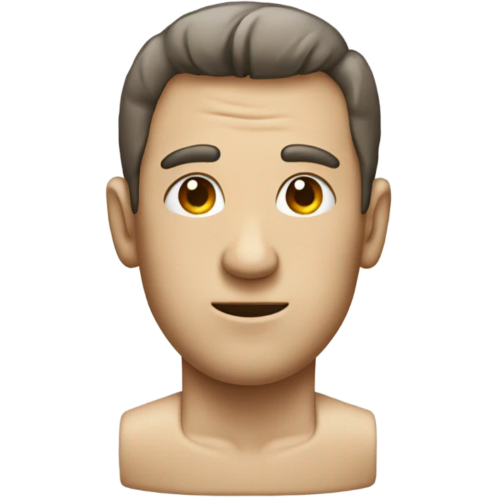 a man head his body is replaced by a toilet emoji