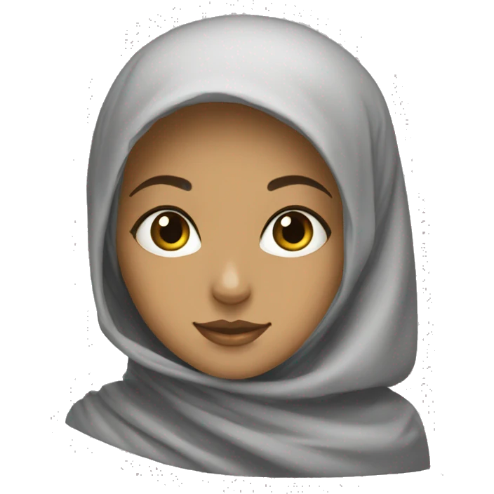 Hijabi girl with hoodie holding white flag emoji