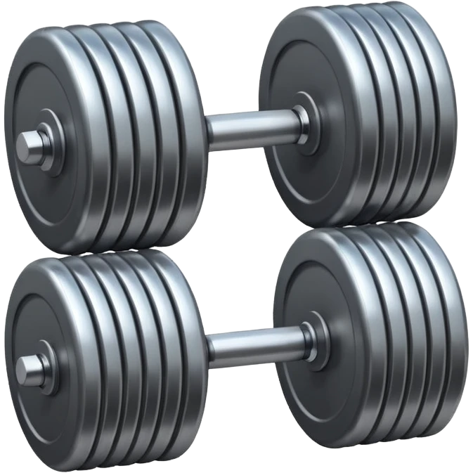 minimalist dumbbell emoji