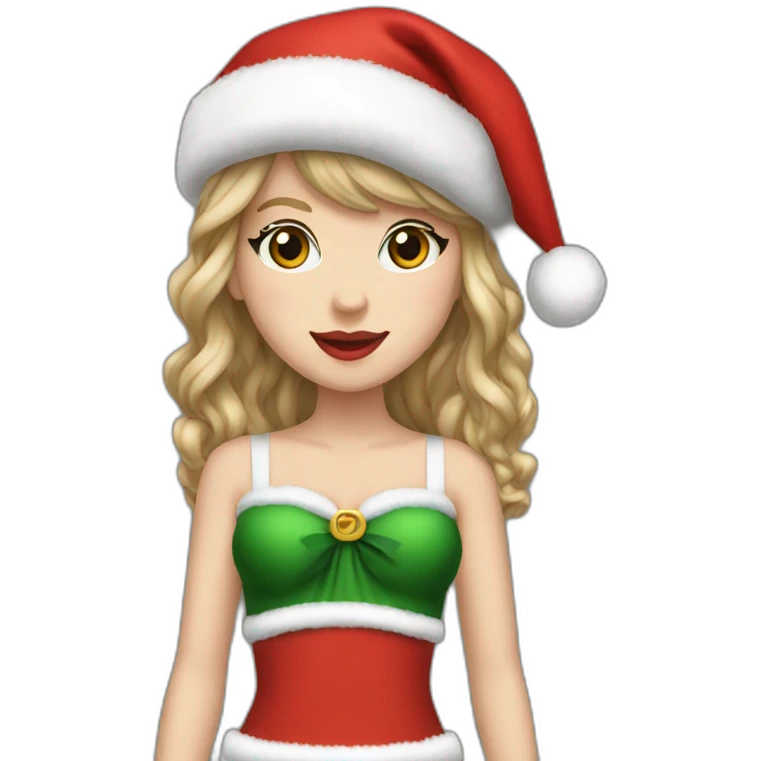 Taylor Swift as santa (full height) emoji