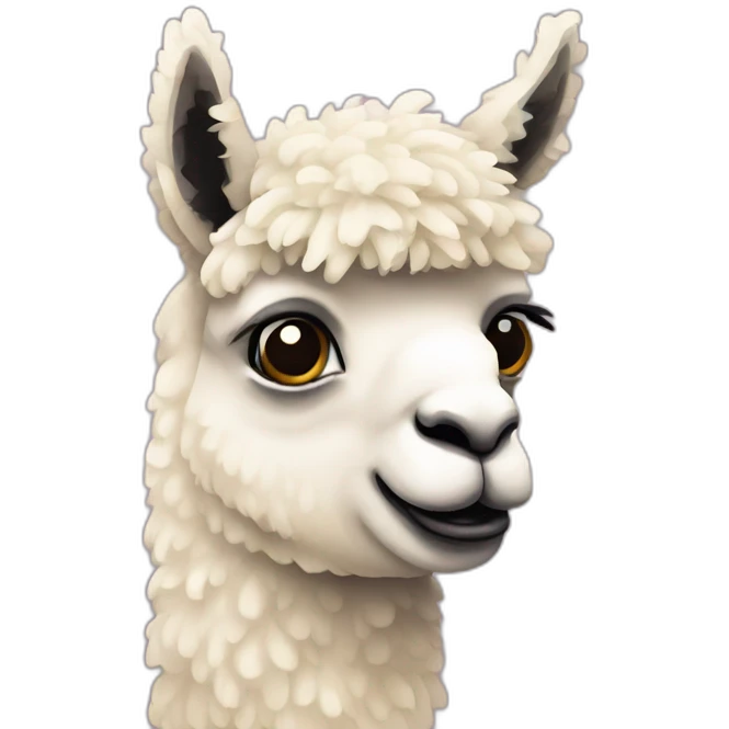 pixel art curious alpaca emoji