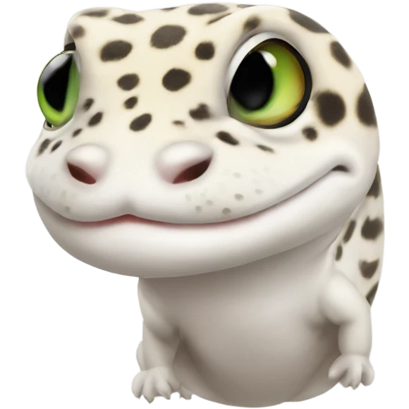 White leopard gecko emoji