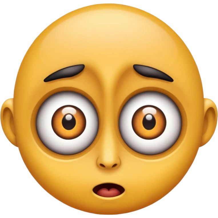 Crazy looking tweeker with huge eyes emoji