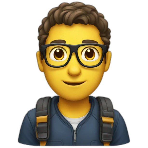 geek avec un ordi emoji