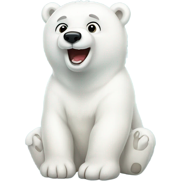 Cute polar bear emoji