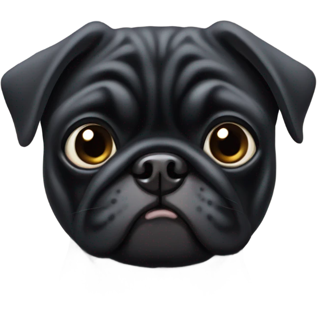 Black pug  emoji