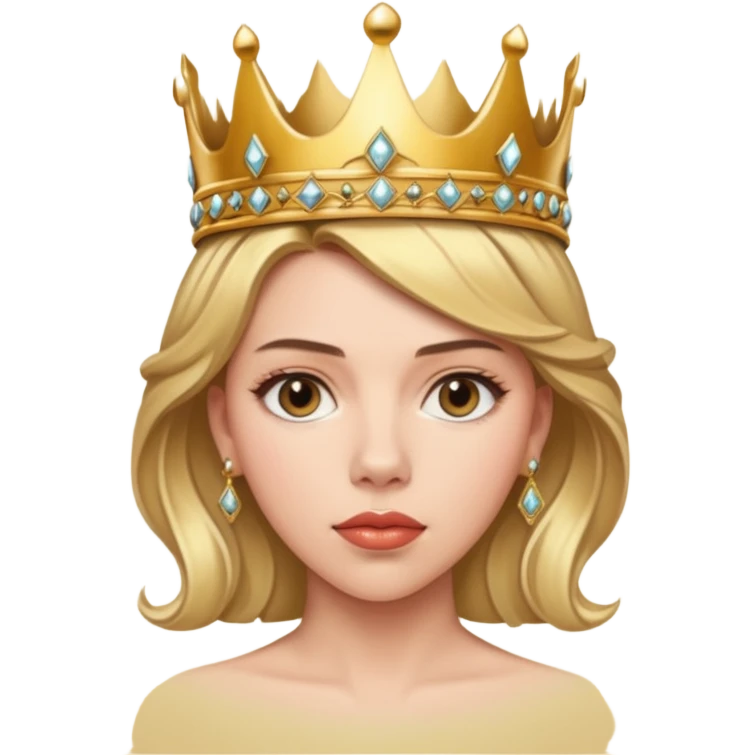 Scarlett Johansson, wearing crown  emoji