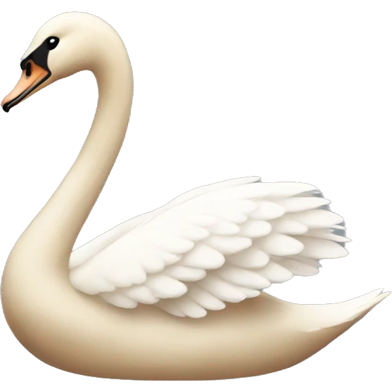 Beige swan emoji