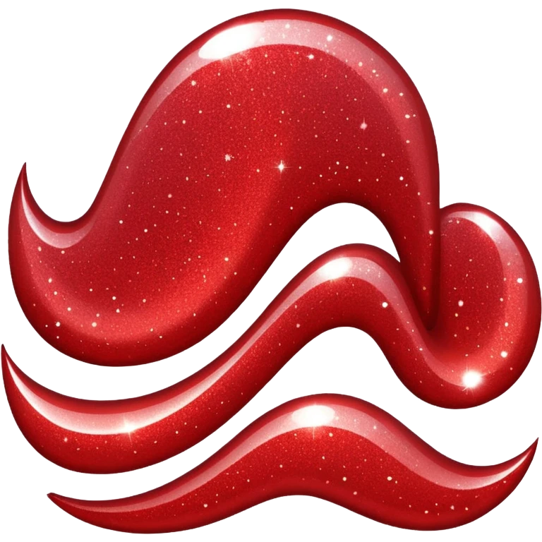 red glitter wave emoji