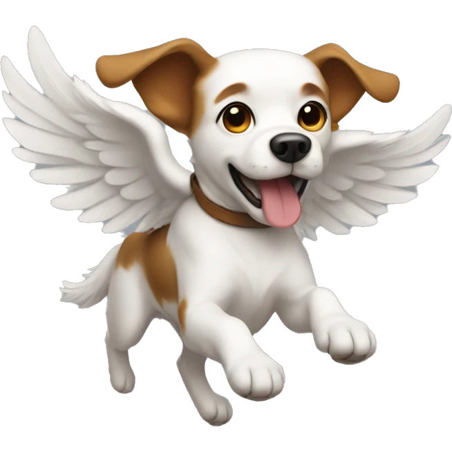 Flying dog with wings  emoji