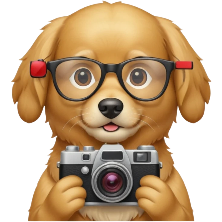 photographer dog emoji