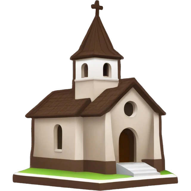 iglesia de color chocolate emoji
