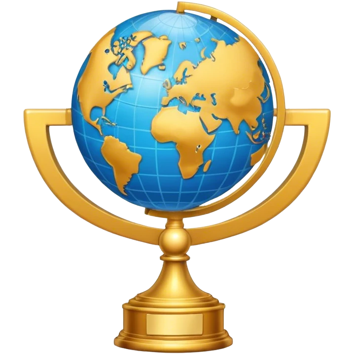 trophy with globe in it emoji