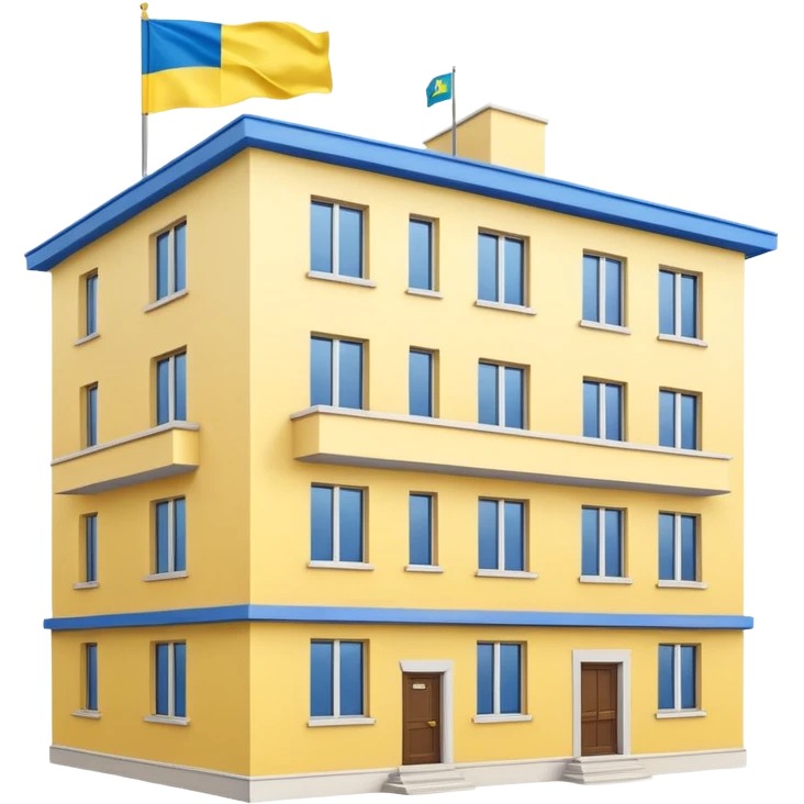 ukrinian white 5-storey building emoji