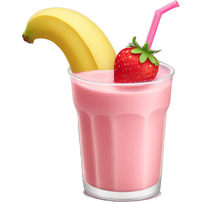 Strawberry Banana Smoothie emoji