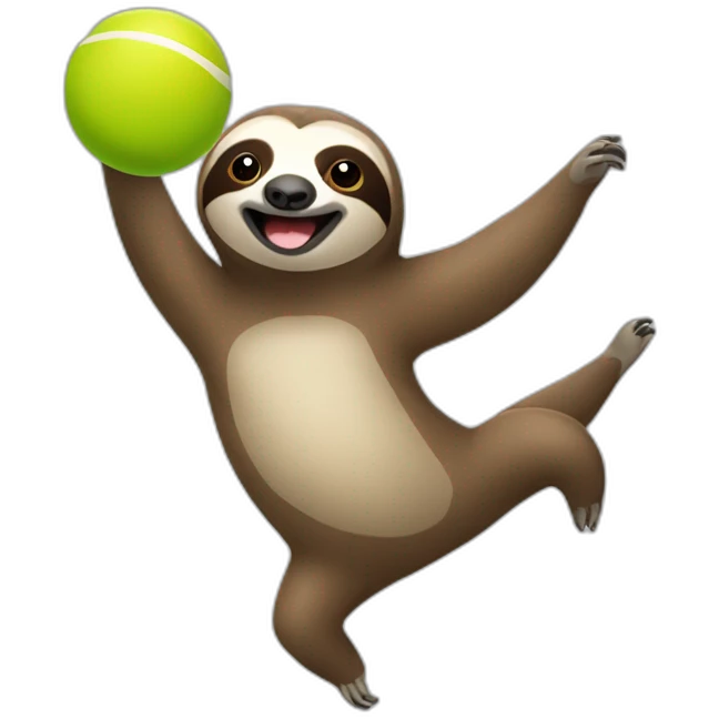 Sloth playing frisbee emoji