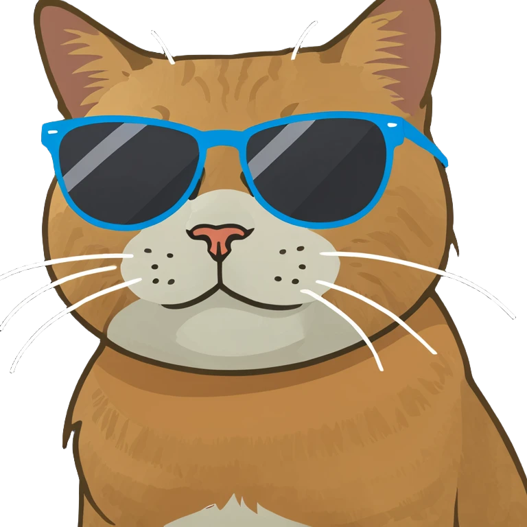 Cat with sunglasses emoji